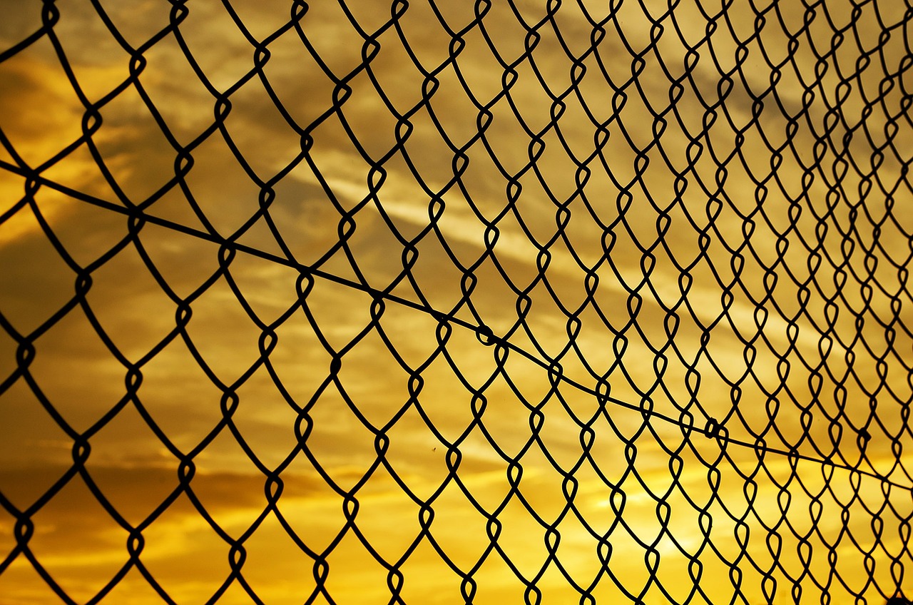 chain link, fence, sunset-72864.jpg