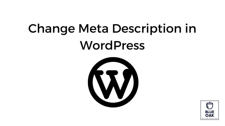 Change Meta Description in WordPress